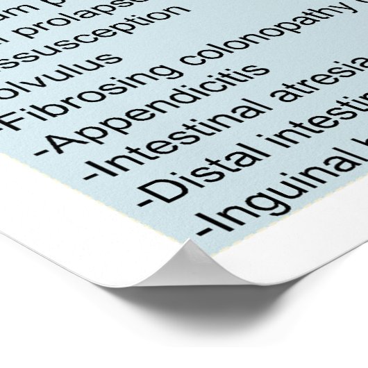 Diagram van de Manifestaties van cystische fibrose Poster (Hoek)