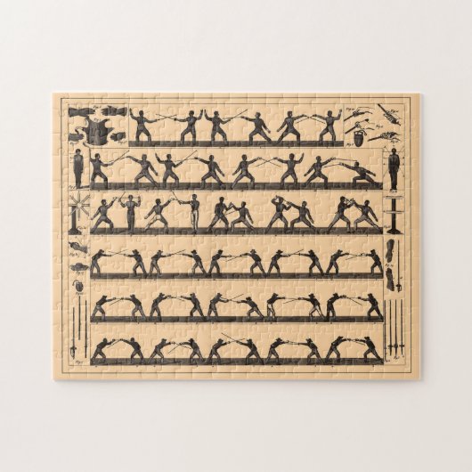  diagram van de omheining van zwaardmakende wapens legpuzzel (Horizontaal)