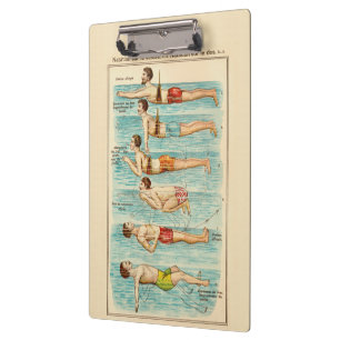  diagram van de zwemles klembord