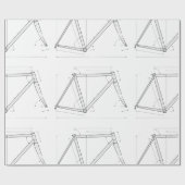 Diagram van fietsframegeometrie cadeaupapier (Vlak)