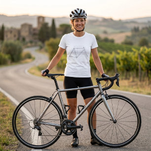 Diagram van fietsframegeometrie  t-shirt