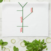 Diagrammed Sentence Christmas Carol Theedoek (Gevouwen)