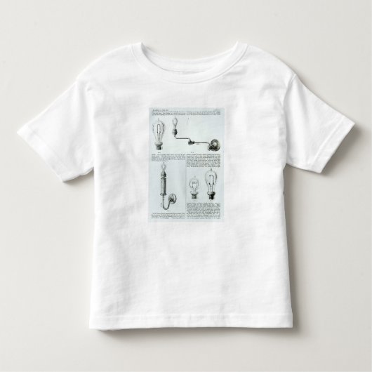 Diagrammen van lampen en steunen daarvan kinder shirts (Voorkant)