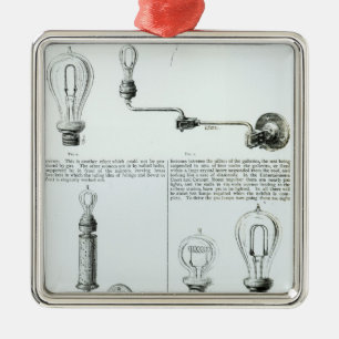 Diagrammen van lampen en steunen daarvan metalen ornament