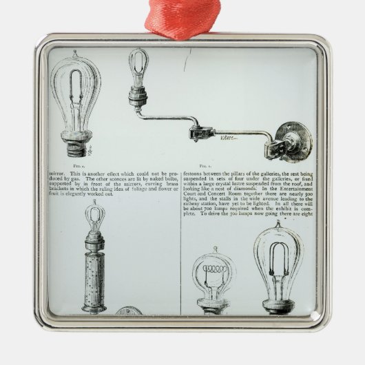 Diagrammen van lampen en steunen daarvan metalen ornament (Voorkant)