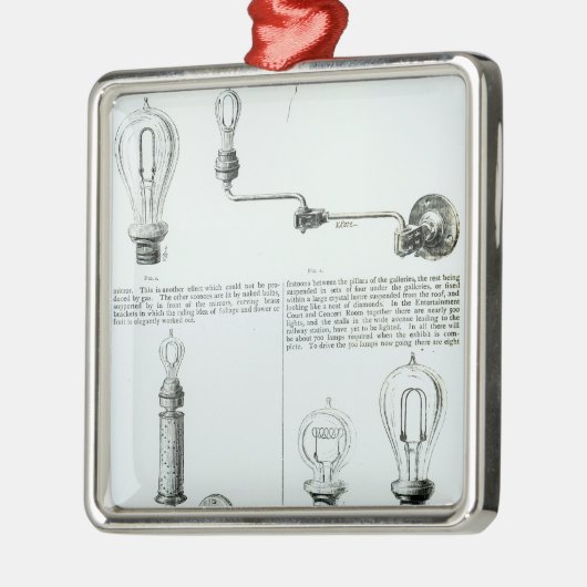 Diagrammen van lampen en steunen daarvan metalen ornament (Links)