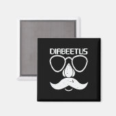 Diakever Beard Diabetes Awareness Gift Magneet (Voorkant / Achterkant)