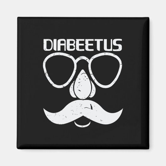 Diakever Beard Diabetes Awareness Gift Magneet (Voorkant)