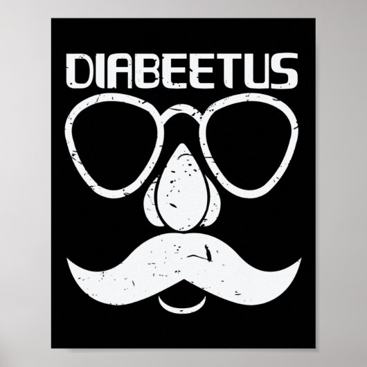 Diakever Beard Diabetes Awareness Gift Poster (Voorkant)