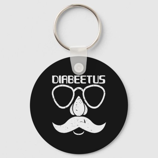 Diakever Beard Diabetes Awareness Gift Sleutelhanger (Voorkant)