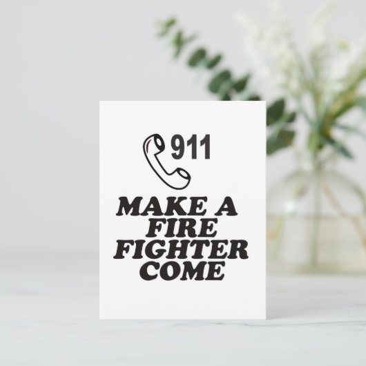 DIAL 911 BRAND BRIEFKAART (Staand voorkant)