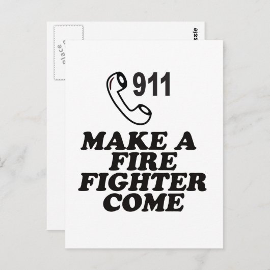 DIAL 911 BRAND BRIEFKAART (Voorkant / Achterkant)