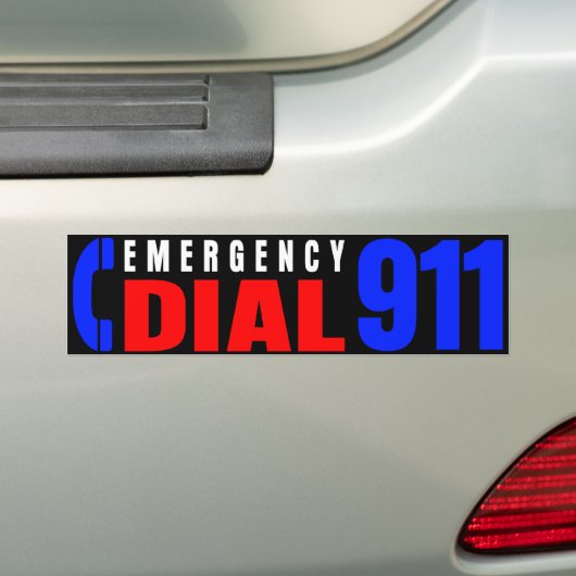 Dial 911 politiesticker 4 bumpersticker (Op auto)