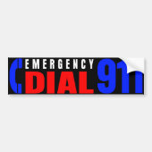 Dial 911 politiesticker 4 bumpersticker (Voorkant)