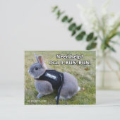 Dial 9 Bun Bun Briefkaart (Staand voorkant)