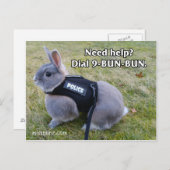 Dial 9 Bun Bun Briefkaart (Voorkant / Achterkant)