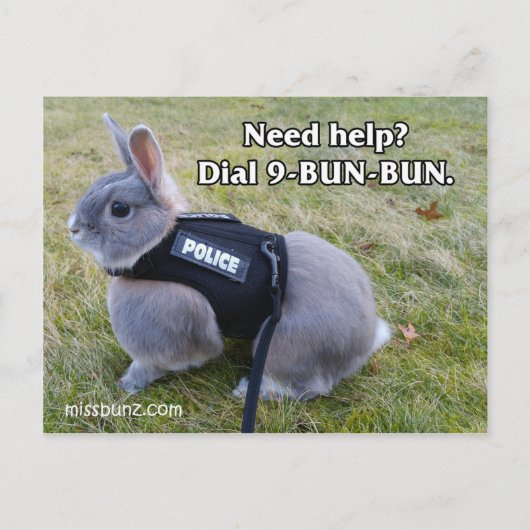 Dial 9 Bun Bun Briefkaart (Voorkant)