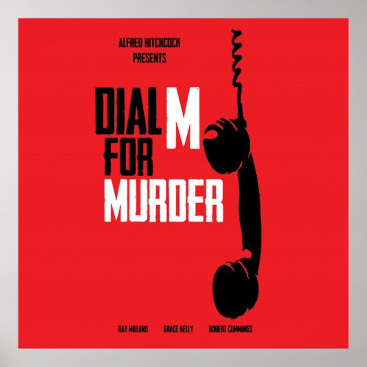 Dial M voor Murder - Alfred Hitchcock Poster (Voorkant)