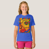 "Dial Me, Don't DM Me" Landline Rotary Telefoon T-shirt (Voorkant volledig)