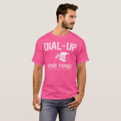 Dial-Up Nooit Vergeten Modem Grappige Internet T-shirt (Voorkant volledig)