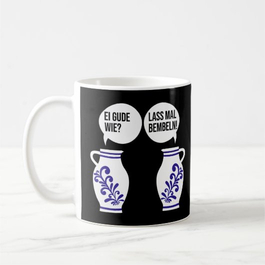 Dialect Hessen Apples Bembel Cider Jug Egg Gourd W Koffiemok (Links)