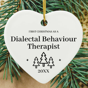Dialectaal Gedrag Therapeut Nieuwe Baan Kerstmis Keramisch Ornament