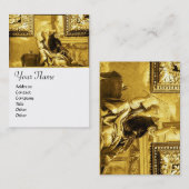 DIALECTICA, goudgeel, wit Visitekaartje (Voorkant / Achterkant)