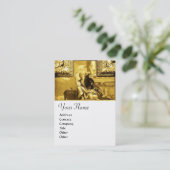 DIALECTICA, goudgeel, wit Visitekaartje (Staand voorkant)