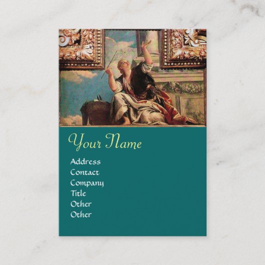 DIALECTICA MONOGRAM, blauw groen bruin Visitekaartje (Voorkant)