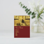 Dialectica Monogram, goudgeel rood Visitekaartje (Staand voorkant)