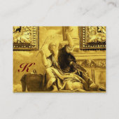 Dialectica Monogram, goudgeel rood Visitekaartje (Achterkant)