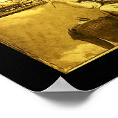 DIALECTICA, zwart, goudgeel Poster (Hoek)