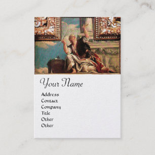 DIALECTICS, blauw groen bruin, wit parelpapier Visitekaartje