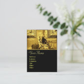 DIALECTICS ,Helder goudgeel zwart Visitekaartje (Staand voorkant)