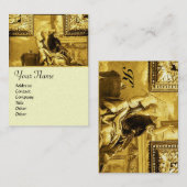 Dialectiek Monogram ,goud metallic geel Visitekaartje (Voorkant / Achterkant)