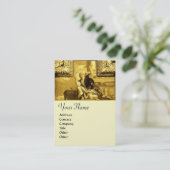 Dialectiek Monogram ,goud metallic geel Visitekaartje (Staand voorkant)