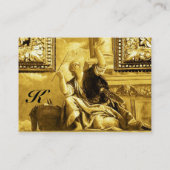 Dialectiek Monogram ,goud metallic geel Visitekaartje (Achterkant)