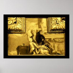 DIALECTIEK,zwart,goudgeel Poster