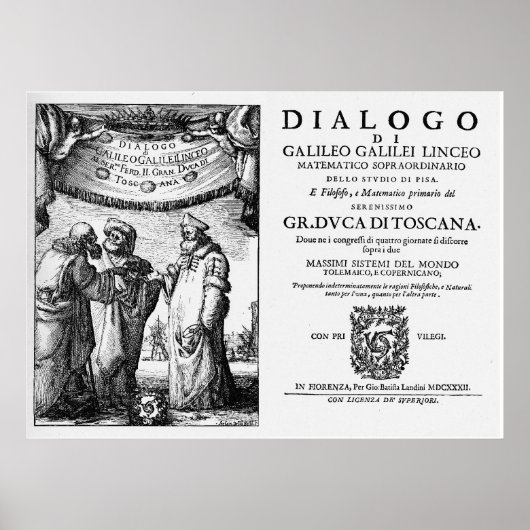 Dialogo van Galileo Poster (Voorkant)