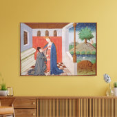 Dialoog tussen Boethius en Filosofie Canvas Afdruk (Insitu (Woonkamer))