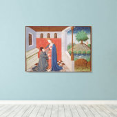Dialoog tussen Boethius en Filosofie Canvas Afdruk (Insitu (Houten vloer))