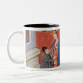 Dialoog tussen Boethius en Filosofie Tweekleurige Koffiemok (Links)