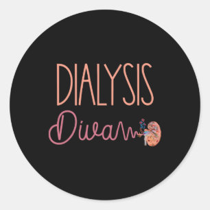 Dialyse Diva Technician Verpleegkundige Patiënt Sc Ronde Sticker