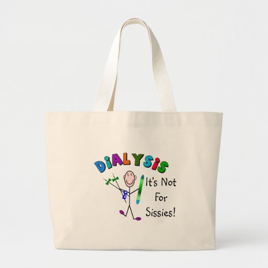 Dialyse "Het is niet voor raketten" Grote Tote Bag (Voorkant)