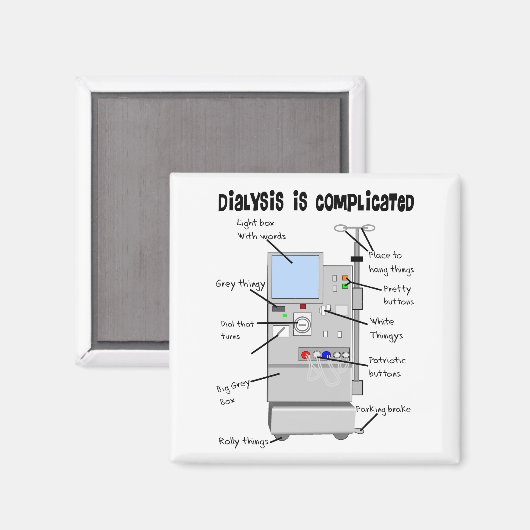 Dialyse Humor Gifts for Nurses, Technieken, Patiën Magneet (Voorkant / Achterkant)