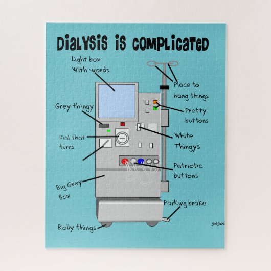 Dialyse Humor kussen Legpuzzel (Verticaal)