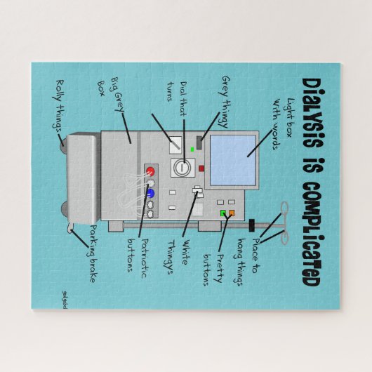 Dialyse Humor kussen Legpuzzel (Horizontaal)