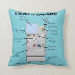 Dialyse Humor Pillow Kussen<br><div class="desc">Funny dialysis machine-kussen met pijlen die de onderdelen van dialysemachines op humoristische wijze noemen.</div>