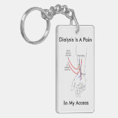 Dialyse is een pijn in mijn toegang - Sleutelhange Sleutelhanger (Voorkant Links)