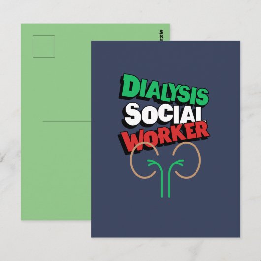 Dialyse maatschappelijk werker briefkaart (Voorkant / Achterkant)